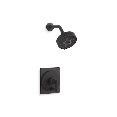 Kohler Rite-Temp Shower Trim Kit 2.5 GPM in Matte Black TS35916-4Y-BL